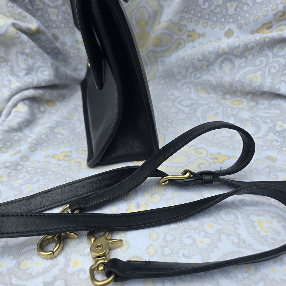 Vintage COACH WILLIS BLACK GLOVETANNED LEATHER HANDBAG #9927 - Picture 13 of 16